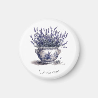 Lavendel in Delfts Blauw Magneet