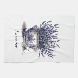 Lavendel in Delfts Blauw Theedoek