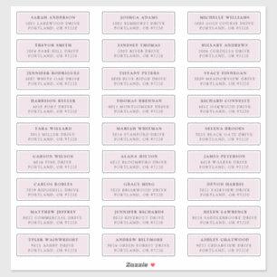 Lavendel Individuele gast Adresetiketten Sticker