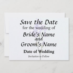 Lavendel Iris en Knoppen Save The Date
