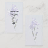 Lavendel Iris en Knoppen Visitekaartje (Voorkant / Achterkant)