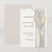 Lavendel Iris Nieuw Save The Date (Voorkant / Achterkant)