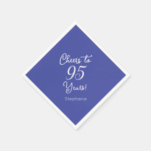 Lavendel juicht voor 95 jaar 95ste verjaardag servet