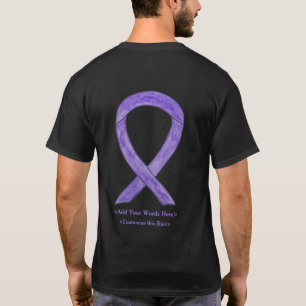 Lavendel Kanker Awareness Ribbon Art Custom TShirt