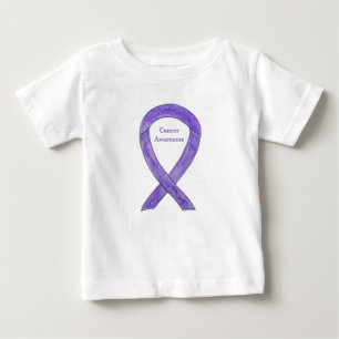 Lavendel Kanker Awareness Ribbon Art Custom TShirt