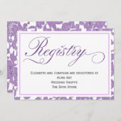 Lavendel Kant Trouwregister Bijlagekaart Kaart (Voorkant / Achterkant)