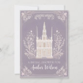 Lavendel Kasteel Uitnodiging Sprookje (Voorkant)