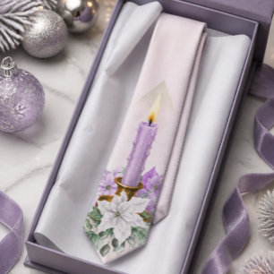 Lavendel Kerstmis Kerstkaars Stropdas