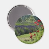 Lavendel & klaprozen magneet (Voorkant / Achterkant)