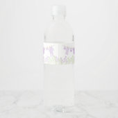 Lavendel Kleding Baby shower Waterfles Etiket (Achterkant)