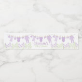 Lavendel Kleding Baby shower Waterfles Etiket (Enkel label)