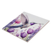 Lavendel kolibrie illustratie tegeltje (Zijkant)