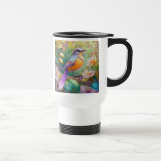 Lavendel Kop Oranje Borst Fantasie Vogel
