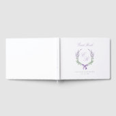 Lavendel Krans & Boog Monogram Huwelijk Gastenboek (Volledig)