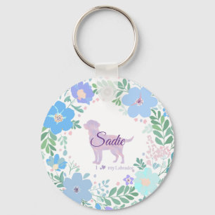 Lavendel Labrador Retriever - Aangepaste foto & na Sleutelhanger
