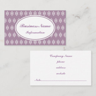 Lavendel Lace Print Visitekaartje