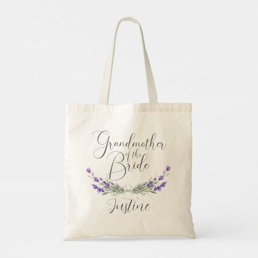 Lavendel Laurier Grootmoeder van de Bruid Trouw Tote Bag (Achterkant)
