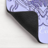 Lavendel leeuwen met wervelingen Monogram Muismat (Hoek)