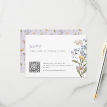 Lavendel Lente Bloemenwei Bruiloft QR Code