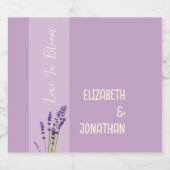 Lavendel Liefde Bruiloft Bier Etiket (Enkel label)