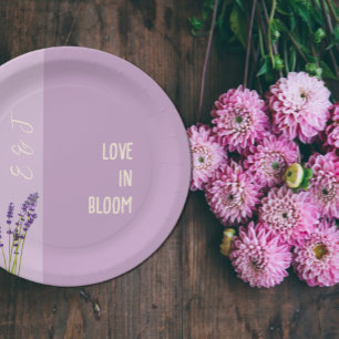 Lavendel Liefde Bruiloft Papieren Bordje