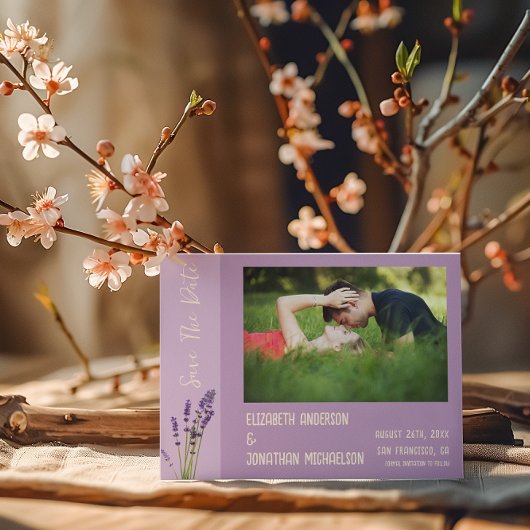 Lavendel Liefde Bruiloft Save The Date