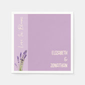 Lavendel Liefde Bruiloft Servet (Voorkant)