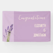 Lavendel Liefde Bruiloft Spandoek (Horizontaal)
