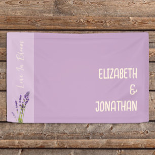 Lavendel Liefde Bruiloft Spandoek