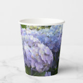 Lavendel & Lila Hortensia Hydrangea Bloemen Papieren Bekers (Achterkant)