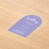 Lavendel Lila Zazzle Acryl bruiloft Uitnodigingen Acryl Uitnodigingen (Laagn)