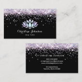 lavendel lotusbloem visitekaartje (Voorkant / Achterkant)