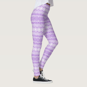 Lavendel Mandala Geometrisch Patroon Leggings