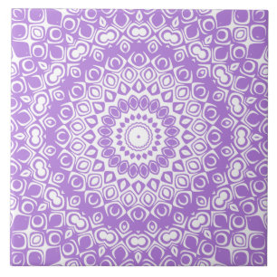 Lavendel Mandala geometrisch patroon Tegeltje