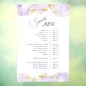 Lavendel Marmer Design Services Menu Raamsticker (Vel 3)