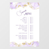 Lavendel Marmer Design Services Menu Raamsticker (Vel)