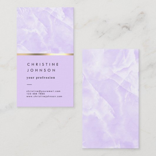 lavendel marmer visitekaartje (Voorkant / Achterkant)