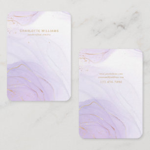 Lavendel Marmeren Gouden Sieraden Display Kaart Visitekaartje