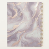 Lavendel Marmeren Planner met Zilveren Aderen (Achterkant)