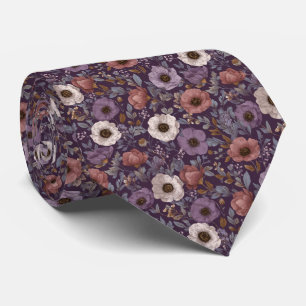 Lavendel Mauve Anemoon Persoonlijke Trouwdag Stropdas