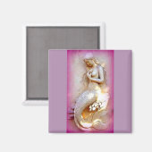 lavendel mermaid magnet magneet (Voorkant / Achterkant)