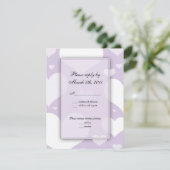 Lavendel met Hartjes Huwelijks RSVP Notities (Staand voorkant)