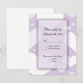 Lavendel met Hartjes Huwelijks RSVP Notities (Voorkant / Achterkant)