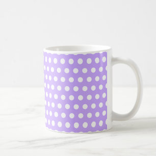 Lavendel met witte stippen koffiemok