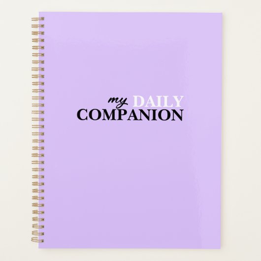 Lavendel minimalistische dagelijkse planner (Voorkant)