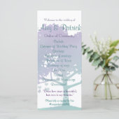 Lavendel Mint Wedding Program Handout Programma (Staand voorkant)