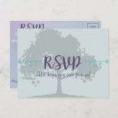 Lavendel Mint Wedding RSVP Briefkaart (Voorkant / Achterkant)