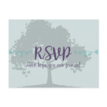 Lavendel Mint Wedding RSVP Briefkaart