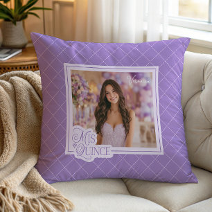 Lavendel Mis Quince Foto Quinceanera Keepsake Kussen