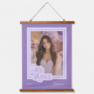Lavendel Mis Quince Quinceañera Foto Hangend Wandkleed